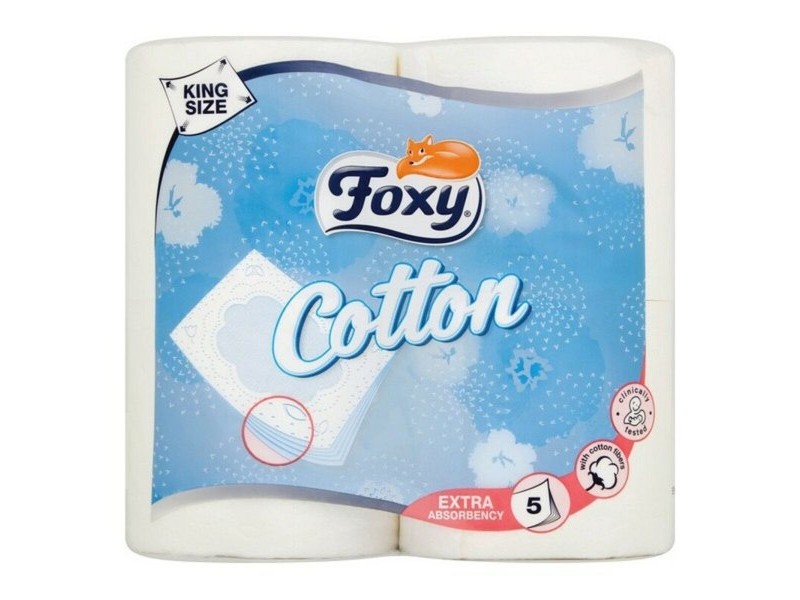 Тоалетна Хартия Cotton Foxy COTTON 4R (4 uds) (4 броя)