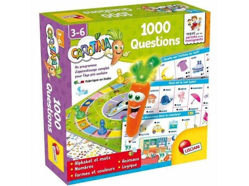 Игра Възпитание на Деца Lisciani Giochi Carotina 1000 Questions
