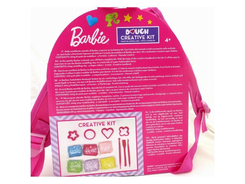 Творческа Игра за Моделиране с Глина Barbie Fashion Раница 14 Части 600 g Творческа Игра за Моделиране с Глина Barbie Fashion Раница 14 Части 600 g