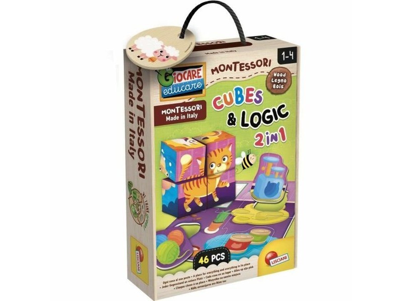 Образователна Игра Lisciani Giochi Cubes & Logic 2 in1 (FR)