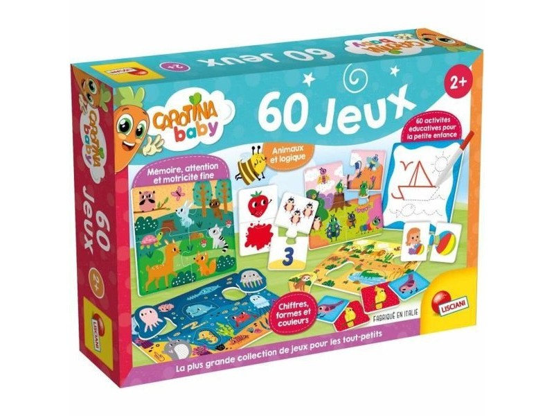 Образователна Игра Lisciani Giochi Carotina Baby 60 Jeux (FR)