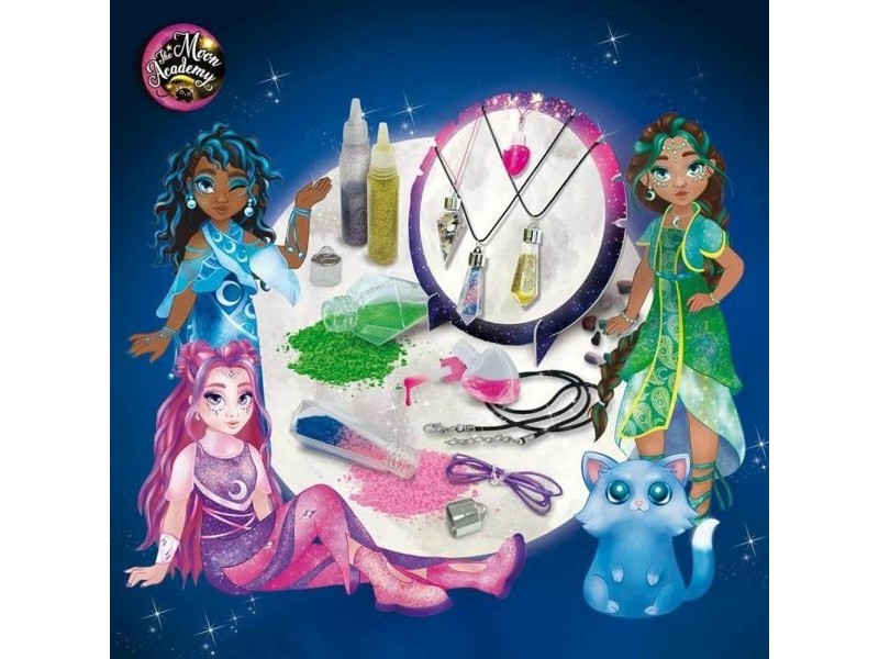 Занаятчийска игра Lisciani Giochi The Moon Academy Moon Crystal Pendants