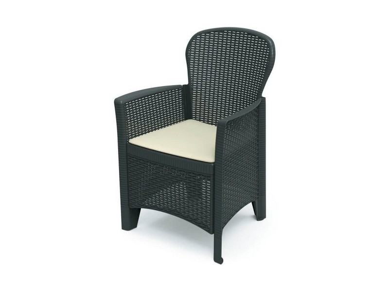 Градинско кресло IPAE Progarden Folia Антрацит полипропилен (60 x 58 x 89 cm)