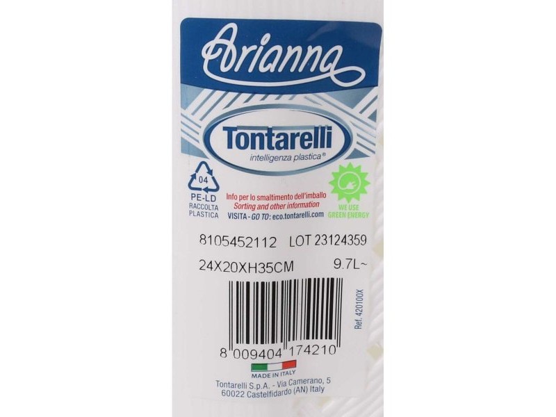 Кошче за боклук Tontarelli TON831 10 L Бял