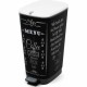 Кошче за Боклук с Педал KIS CHIC Coffee Motif Черен 50 L Кошче за Боклук с Педал KIS CHIC Coffee Motif Черен 50 L