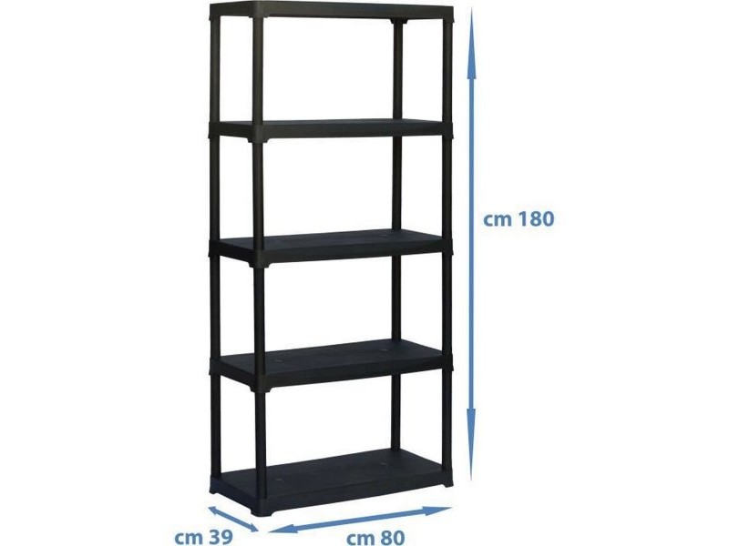 Лавица TOOD Смола 5 Рафтове 30 Kg 39 x 80 x 180 cm