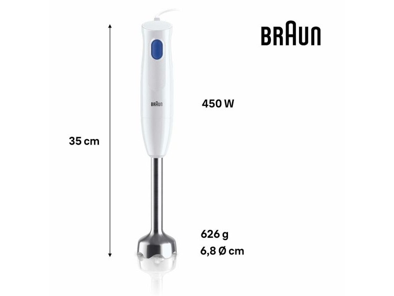Блендер с чаша Braun MQ10.001MWH Бял 450 W