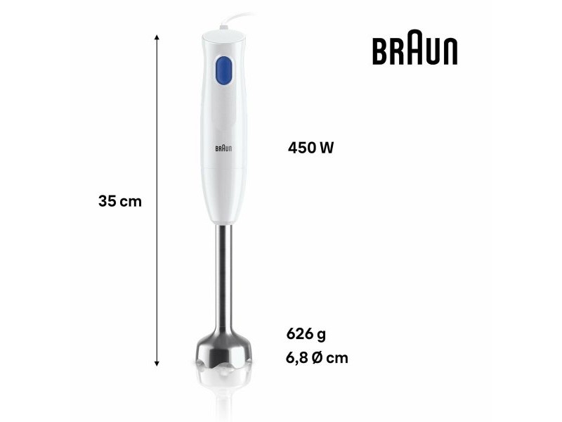 Блендер с чаша Braun MQ10.001MWH Бял 450 W
