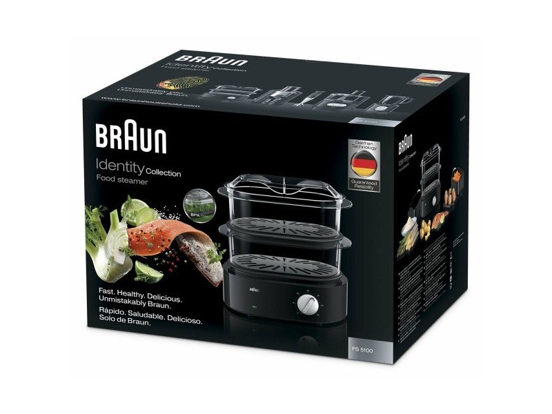Уред за Готвене на Пара Braun FS 5100 Черен 850 W 850 W