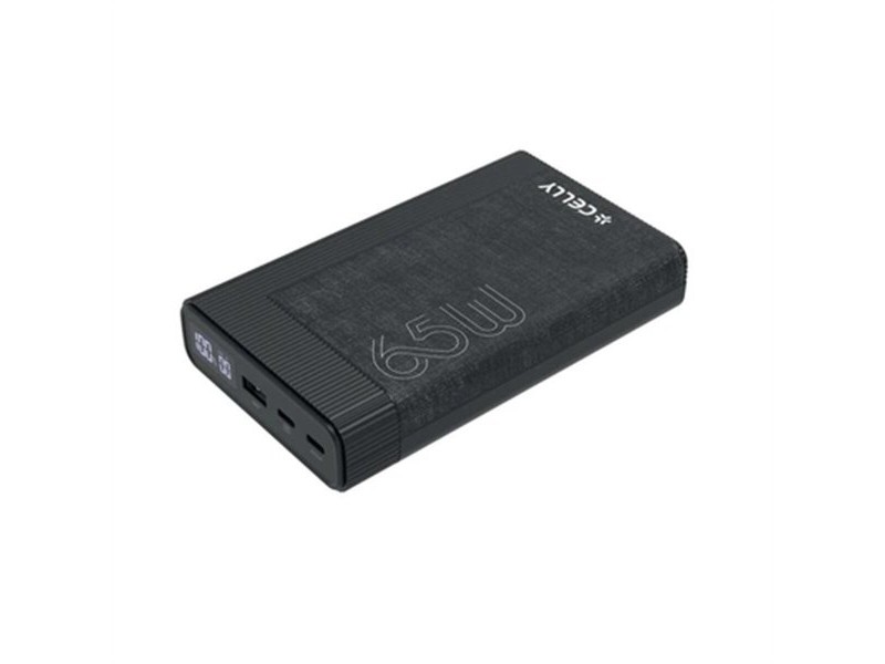 Powerbank Celly PD65W 65w EVO 20000 mAh Черен