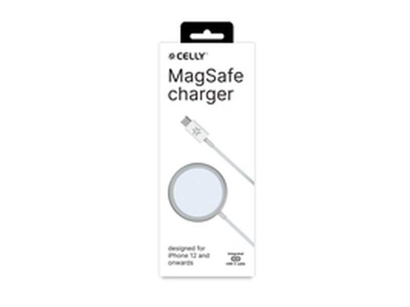 Безжично зарядно Celly MAGCHARGEPRO Бял 15 W