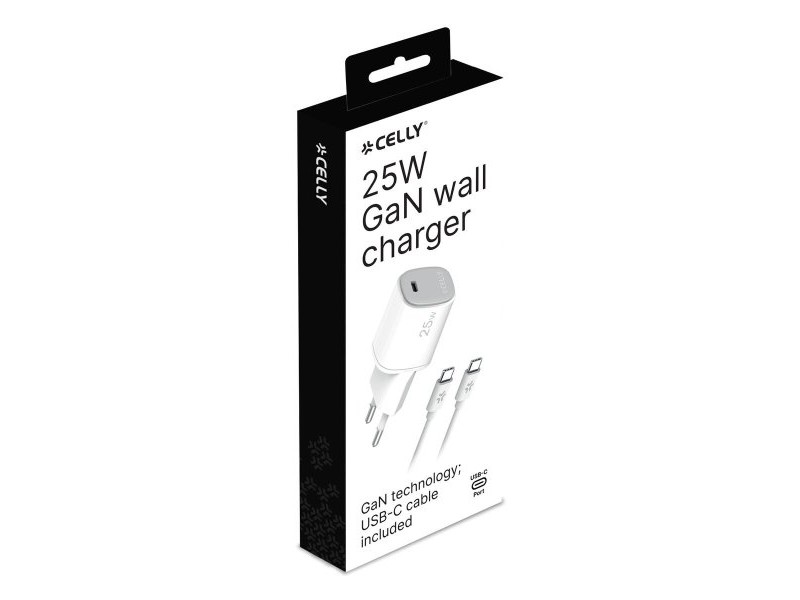 USB Cable Celly UPTC1USBC25WCTC Бял