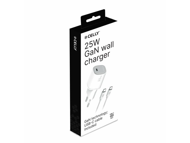 USB Cable Celly UPTC1USBC25WCTC Бял