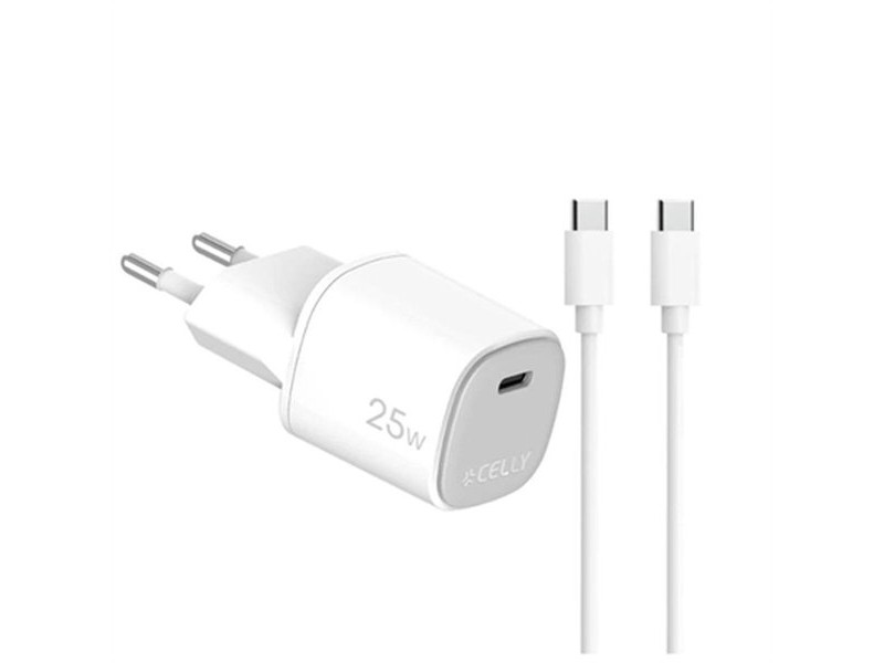 USB Cable Celly UPTC1USBC25WCTC Бял