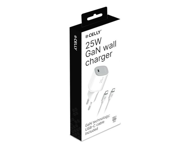 USB Cable Celly UPTC1USBC25WCTC Бял