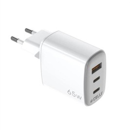 Зарядно за стена Celly UPTC1USB2USBC65 Бял