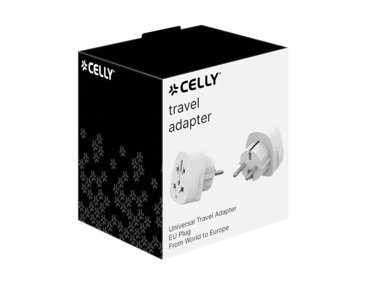Зарядно за стена Celly TRAVELADAPTER Бял