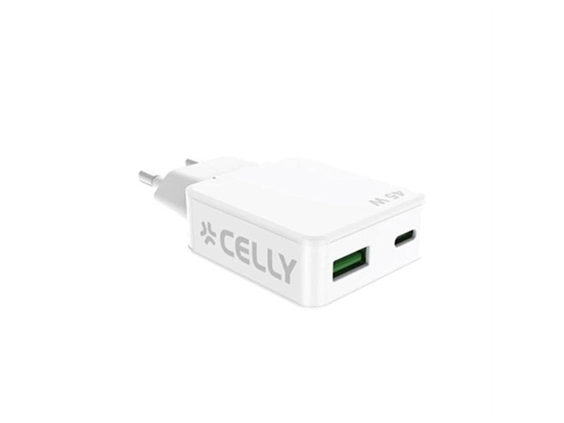 Зарядно за стена Celly SLIMTC1C1A45WWH Бял 45 W