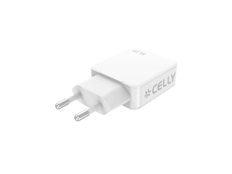 Зарядно за стена Celly SLIMTC1C1A45WWH Бял 45 W