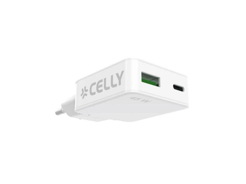 Зарядно за стена Celly SLIMTC1C1A45WWH Бял 45 W