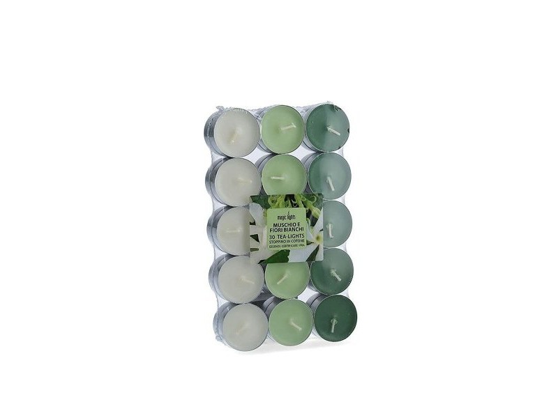 Ароматни свещи Magic Lights Бели цветя (30 броя)