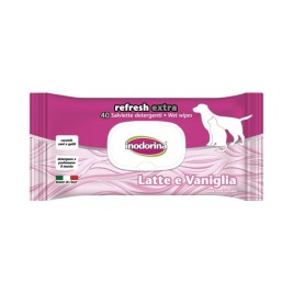 Мокри Кърпички за Домашни Любимци Inodorina REFRESH EXTRA С Аромат на Ванилия