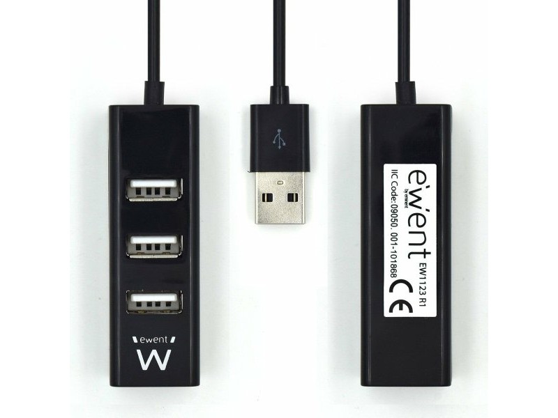 USB извод Ewent EW1123 Черен