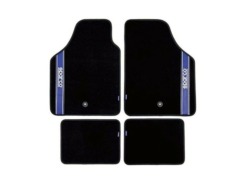 Комплект Постелки за Кола Sparco Strada 2012 B Универсален Черен/Син (4 pcs) Комплект Постелки за Кола Sparco Strada 2012 B Универсален Черен/Син (4 pcs)