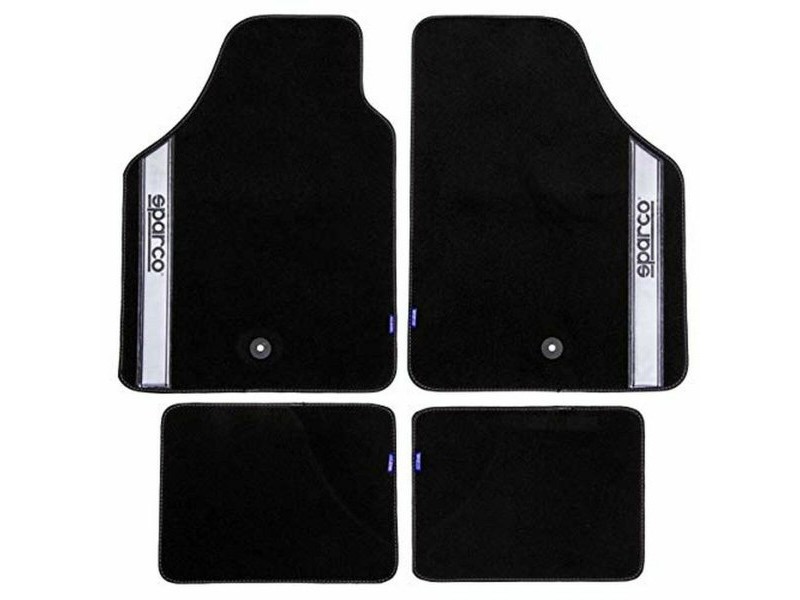 Комплект Постелки за Кола Sparco Черен/Сребрист Сив Сребрист Килим (4 pcs) Комплект Постелки за Кола Sparco Черен/Сребрист Сив Сребрист Килим (4 pcs)