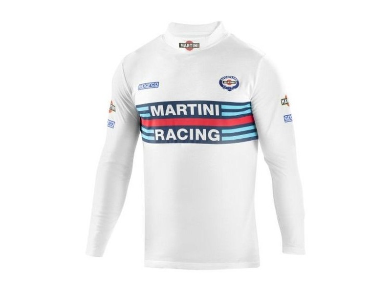 Мъжка тениска с дълъг ръкав Sparco Martini Racing Бял S