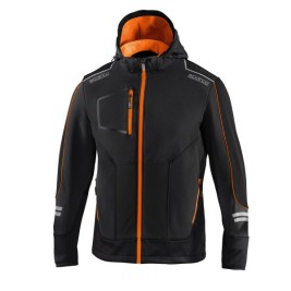 Непромокаемо Яке Sparco TECH SOFT-SHELL Черен Оранжев L
