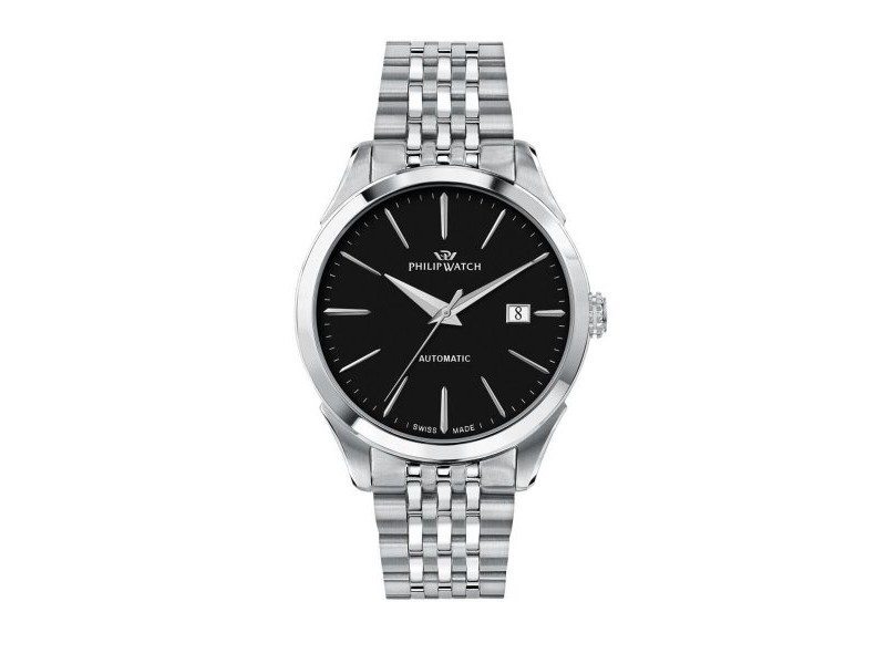 Мъжки часовник Philip Watch R8223217001 Черен Сребрист (Ø 41 mm) Мъжки часовник Philip Watch R8223217001 Черен Сребрист (Ø 41 mm)