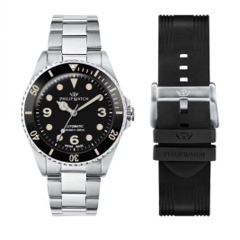 Мъжки часовник Philip Watch R8223216008 Черен Сребрист
