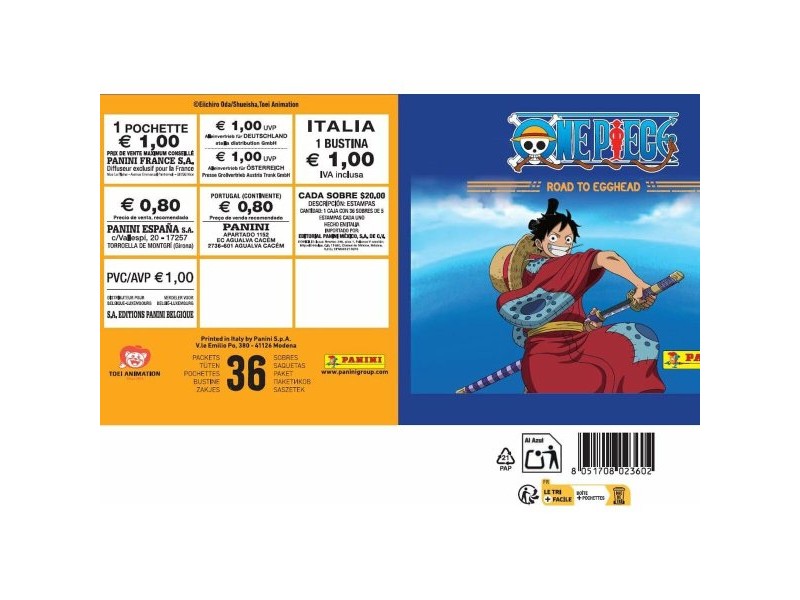 Хром пакет Panini One Piece Road to Egghead 180 Части