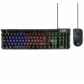 Клавиатура с мишка Ewent PL3201 Черен Испанска Qwerty QWERTY