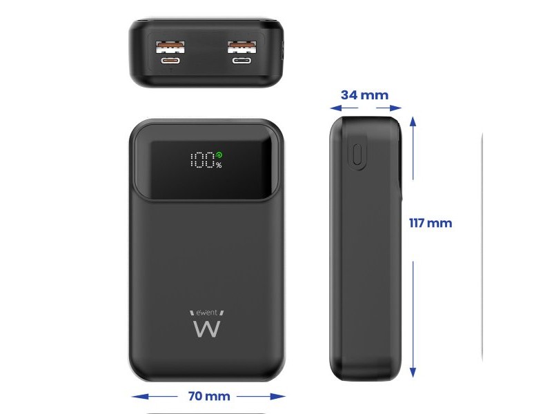 Powerbank Eminent EW1164 Черен 20000 mAh