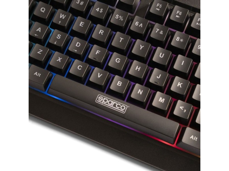 Клавиатура за игри Sparco SPMEMKEYBOARD Испанска Qwerty