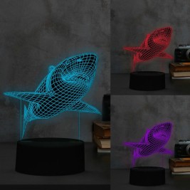 LED лампа iTotal 3D Акула 12,1 x 4 x 20,7 cm Пластмаса 21 cm