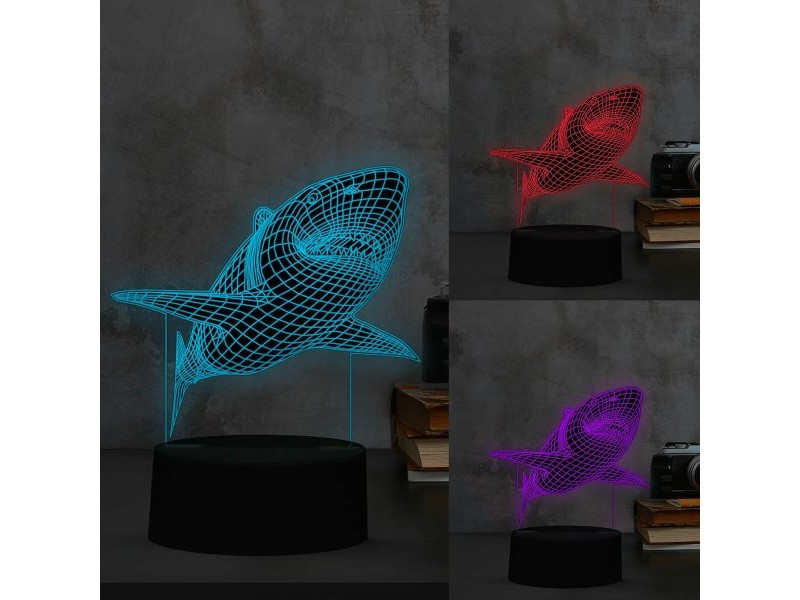 LED лампа iTotal 3D Акула 12,1 x 4 x 20,7 cm Пластмаса 21 cm