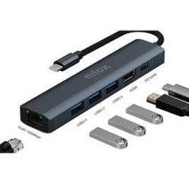 Докинг станция Nilox NXDSUSBC06 Сив Многоцветен