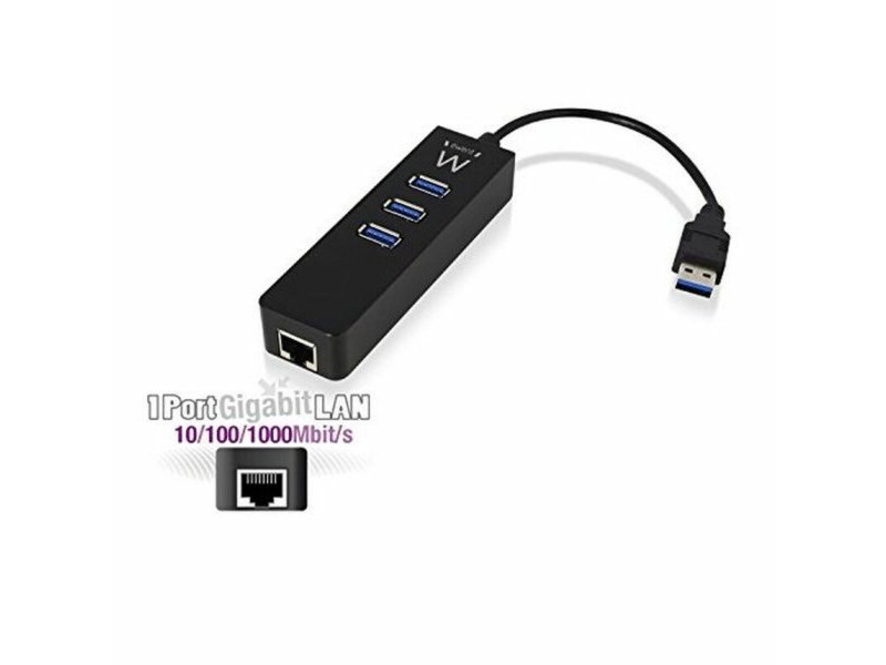 USB извод Ewent AAOAUS0127 3 x USB 3.1 RJ45 Plug and Play