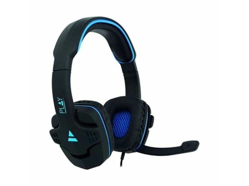 Слушалки за игра с микрофон Ewent PL3320 Черен Син Слушалки за игра с микрофон Ewent PL3320 Черен Син
