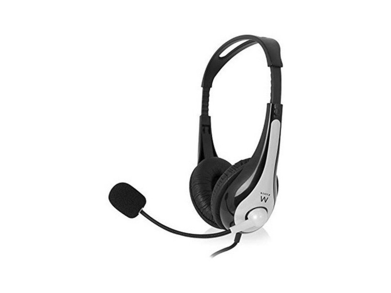 Слушалки с микрофон Ewent EW3562 Черен Черен/Сребрист
