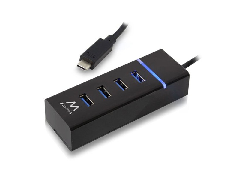 Гнездо с 4 USB порта Ewent EW1137 USB 3.1 Черен