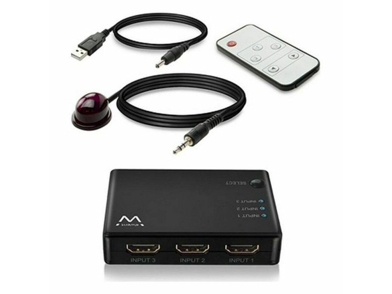 AV адаптер/Конвертор Ewent EW3730 HDMI 4K Черен