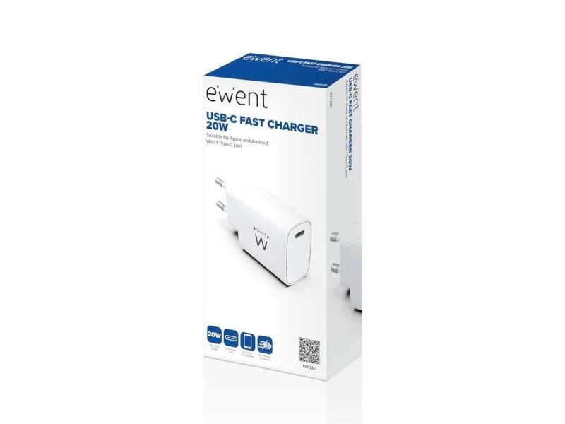 Зарядно за стена Ewent EW1320 Бял 20 W