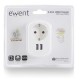 Щепсел за стена с 2 USB порта Ewent EW1211 3,1 A Щепсел за стена с 2 USB порта Ewent EW1211 3,1 A