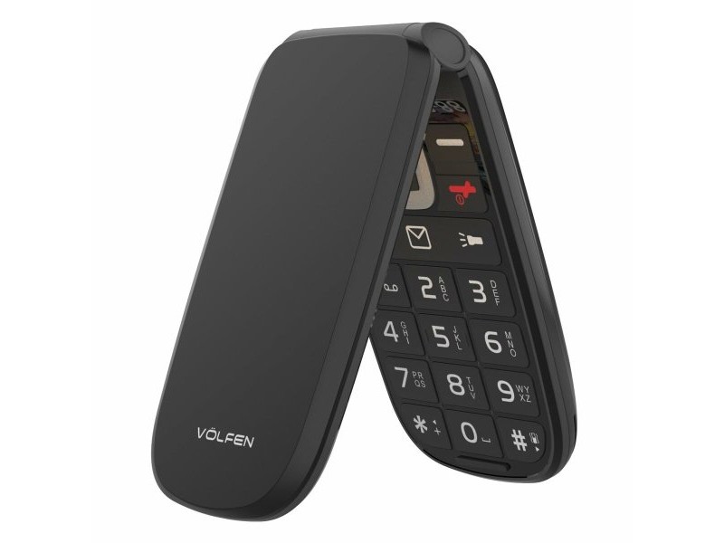 Мобилен телефон за по-възрастни хора Volfen ASTRO FLIP Черен 48 MB 2,8