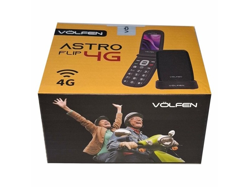 Мобилен телефон за по-възрастни хора Volfen ASTRO FLIP Черен 48 MB 2,8