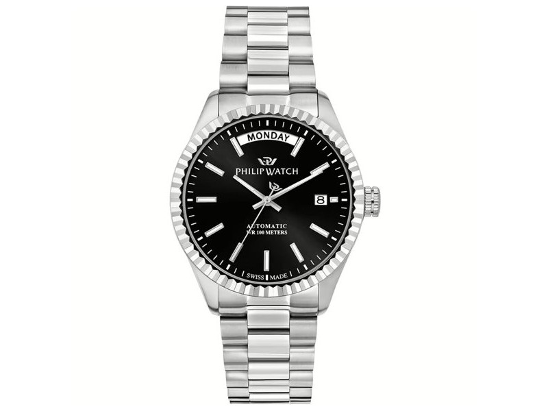 Мъжки часовник Philip Watch R8223597108 Черен Сребрист